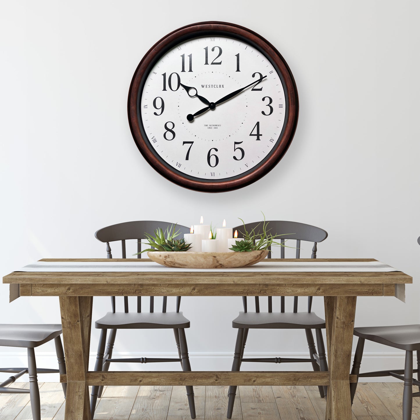 Westclox 20" Woodgrain Wall Clock