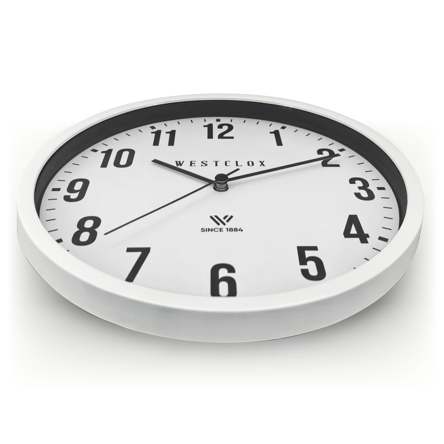 Westclox 9" Basic White Wall Clock – Easy-to-Read Dial