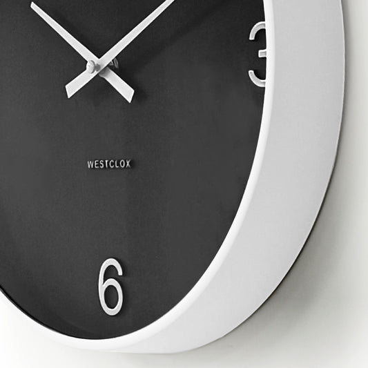 Westclox 20" Contemporary Black & White Wall Clock – Minimalist Dial
