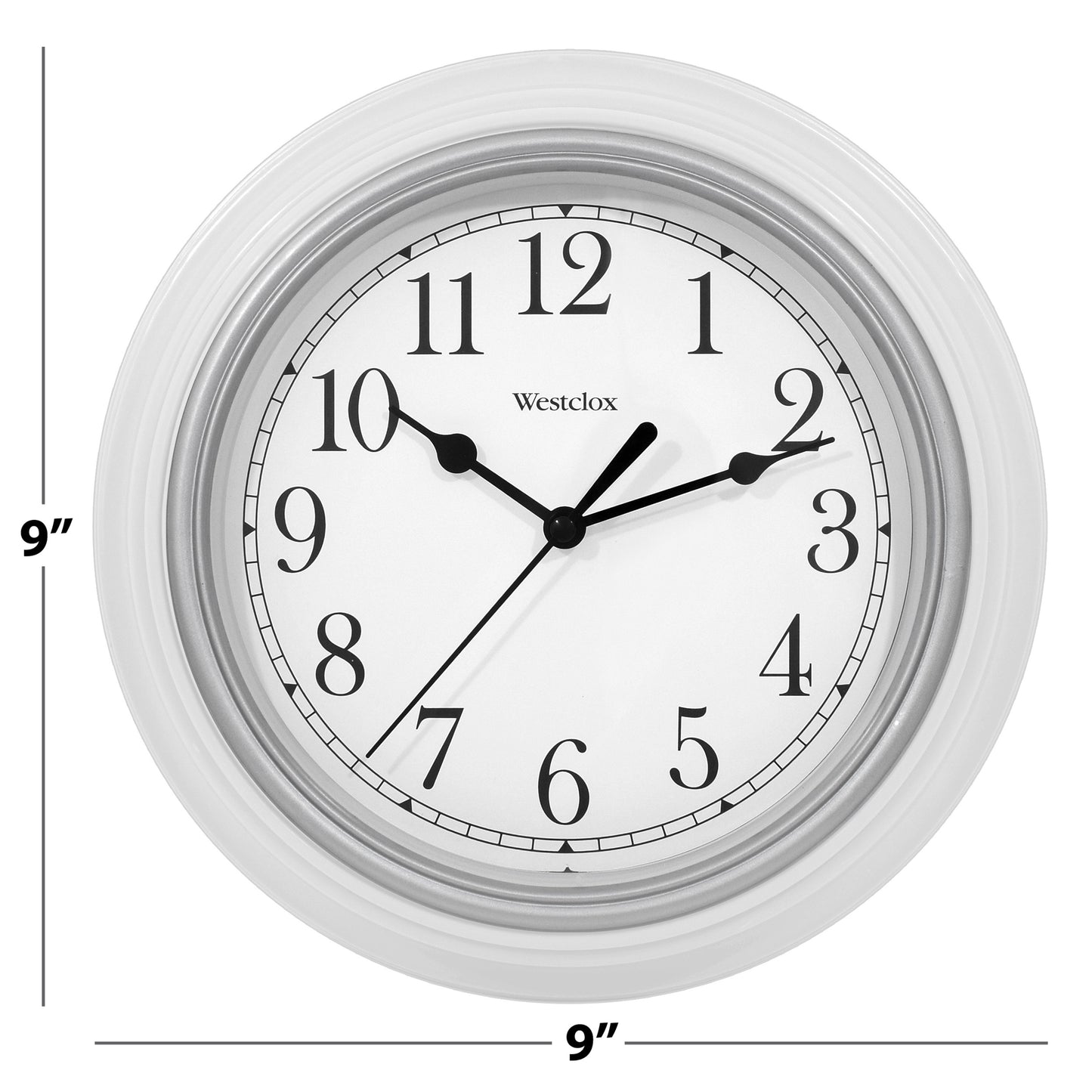 Westclox 8.5" Round Wall Clock White 46994A