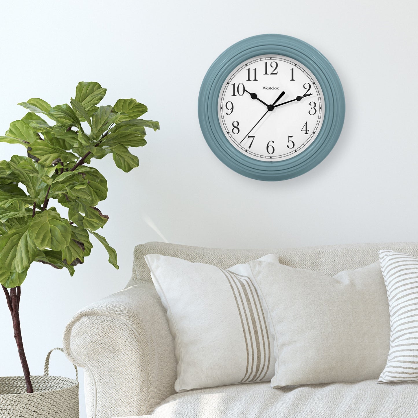 Westclox 9" Round Wall Clock Sea Fog Blue 46994SF