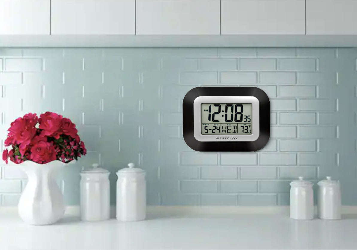 LCD Square Alarm Wall Clock