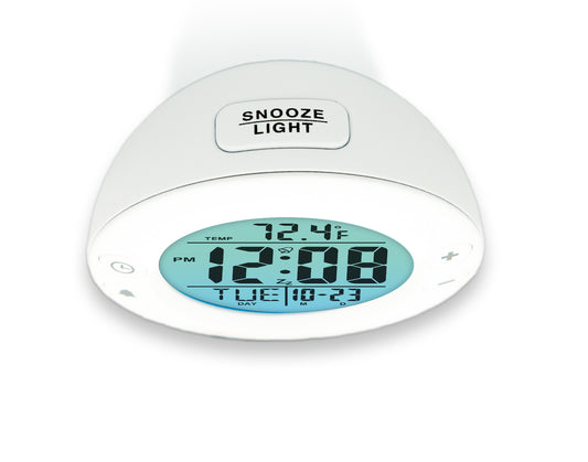 Westclox Round LCD Alarm Clock – Color Fade Backlight Display