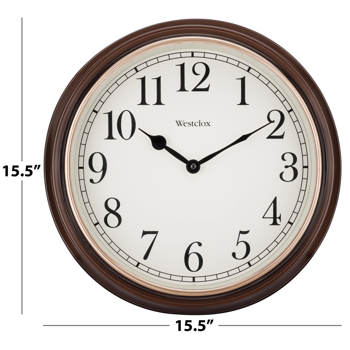 Westclox 15 1/2" Wood-look Wall Clock
