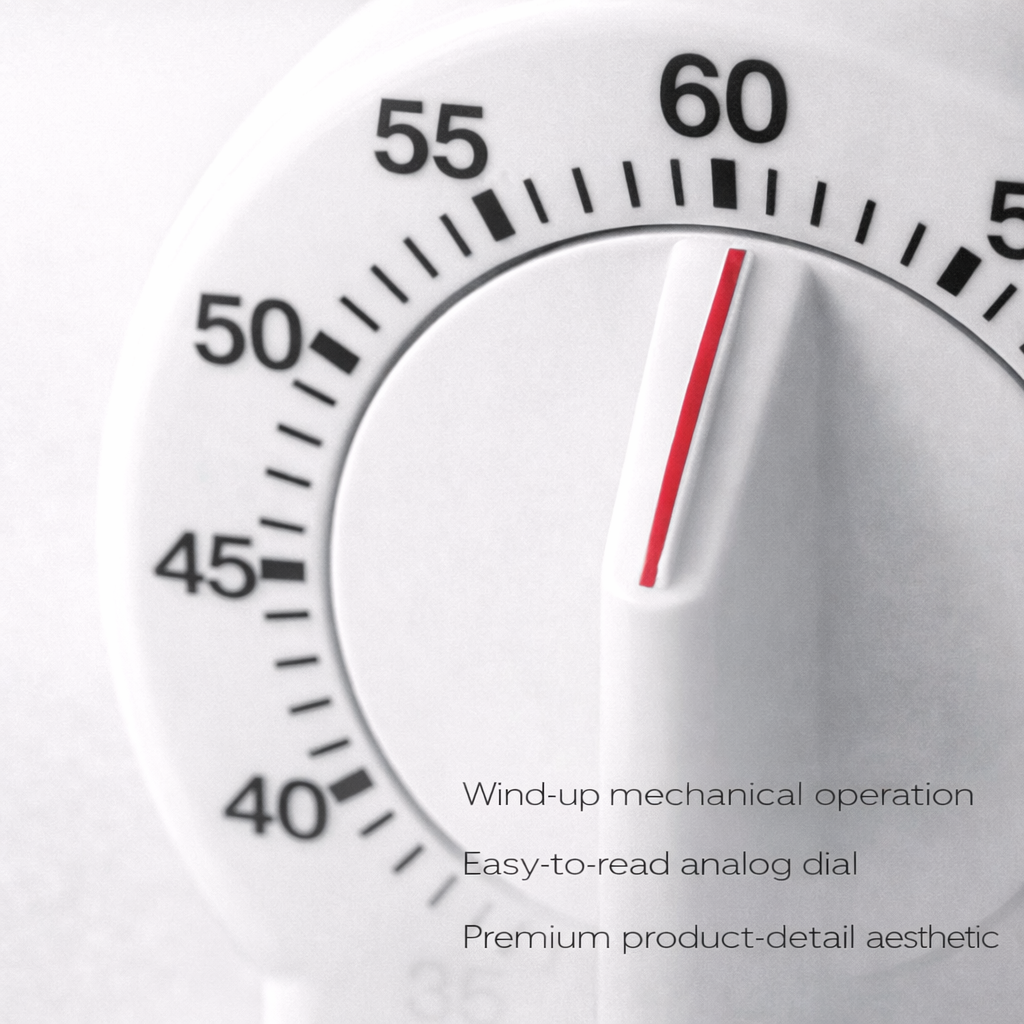 Timelink 60-Minute Wind-Up Kitchen Timer – No Batteries Needed