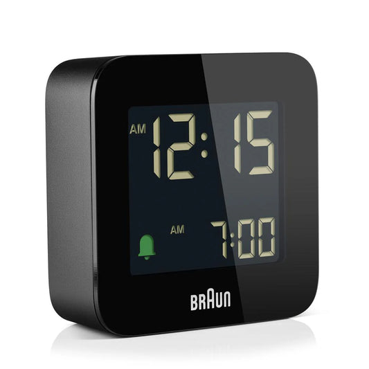 Braun BC08 Digital Travel Alarm Clock – Black