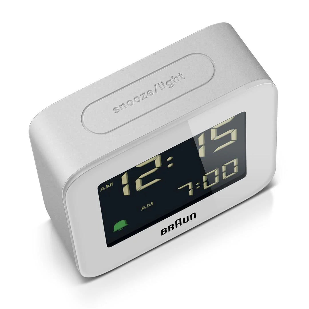 Braun BC08 Digital Travel Alarm Clock – White