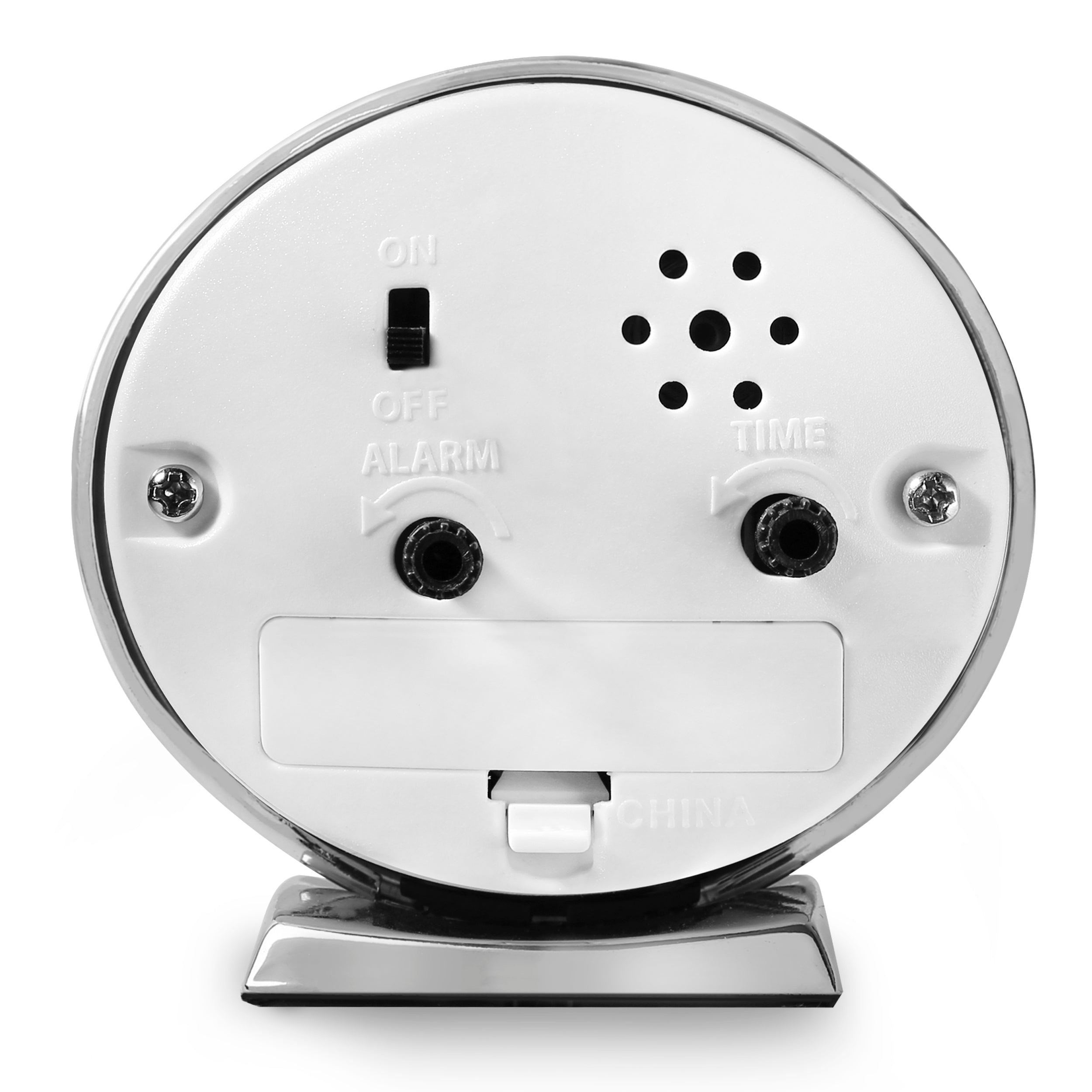 Baby Ben Iconic Alarm Clock, Loud Beeping Alarm, Chrome Fini – The