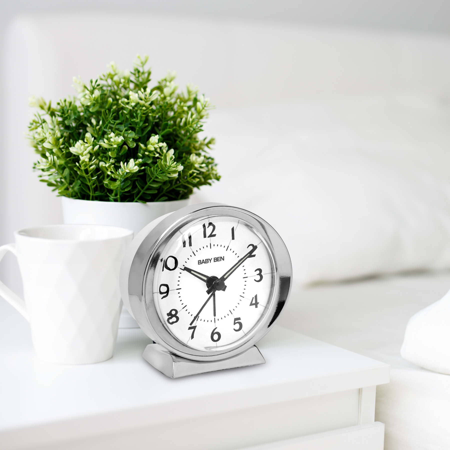 Westclox 1964 Baby Ben Classic Analog Battery Alarm Clock Ivory