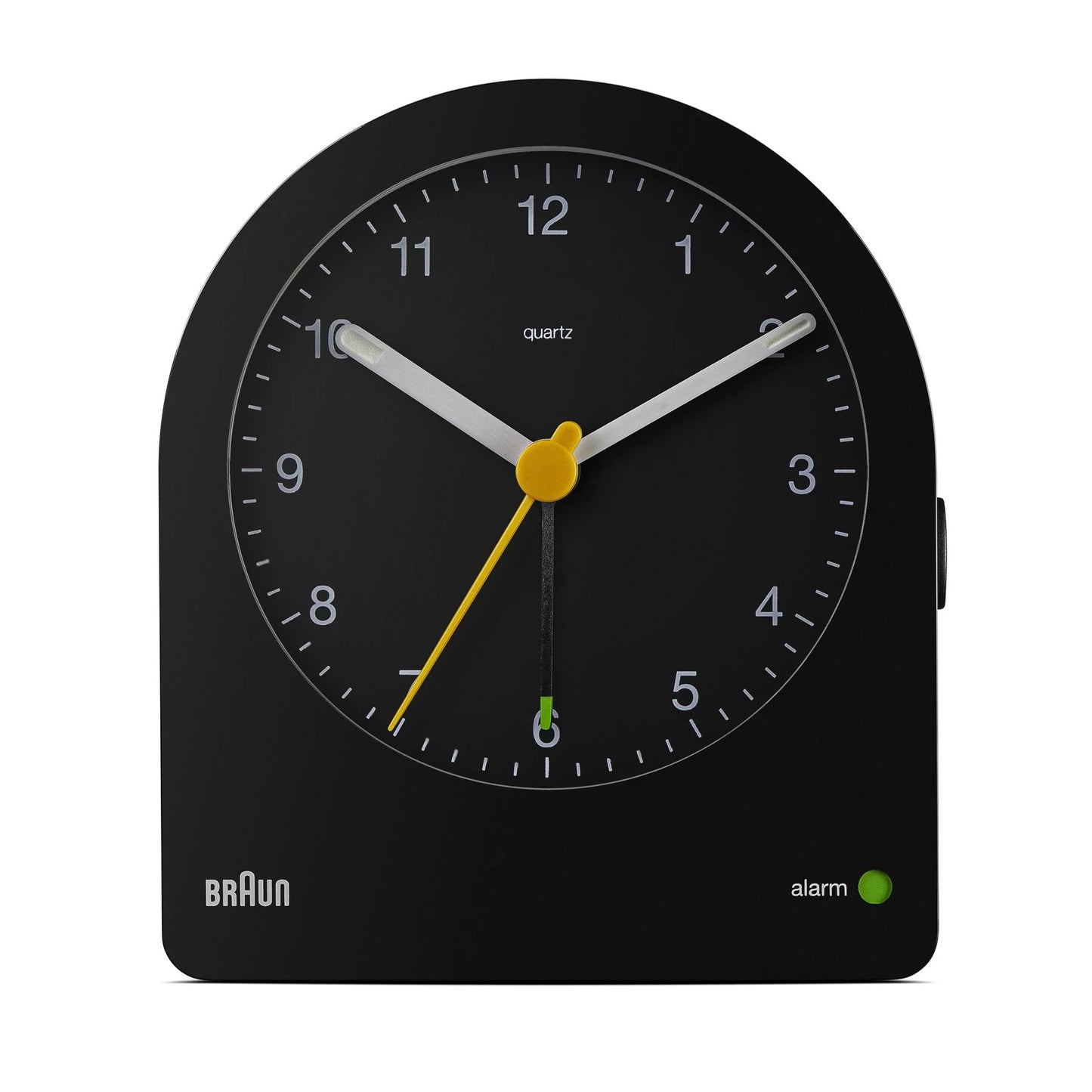 Braun BC22 Analogue Alarm Clock – Continuous Backlight & Quiet Quartz (Black)