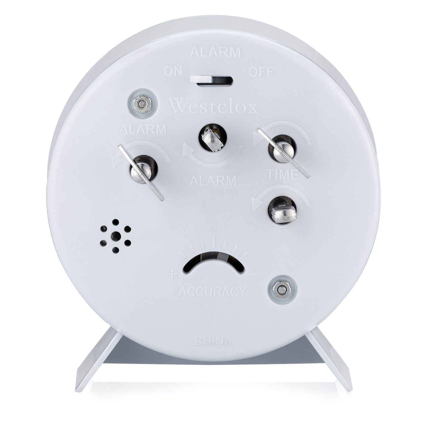 Westclox Keno Loud Bell Alarm Clock White 15550