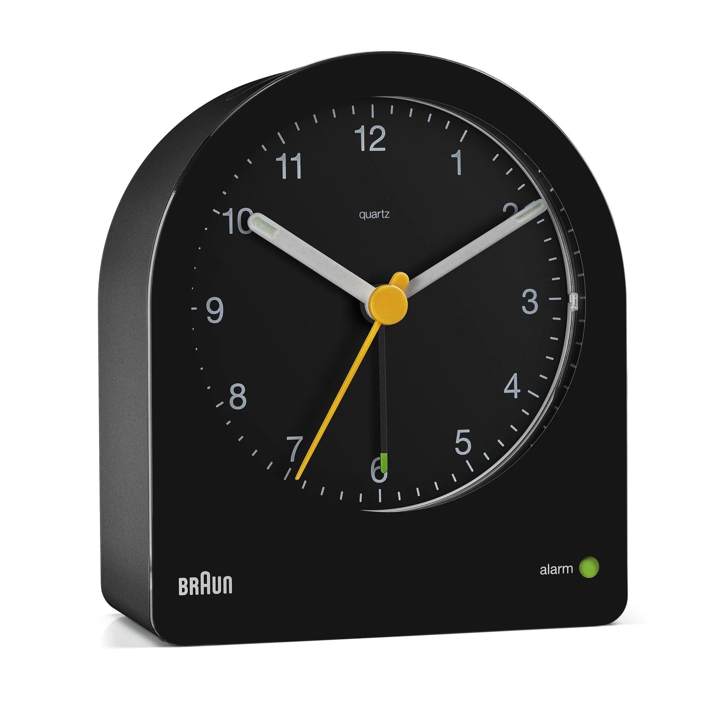 Braun BC22 Analogue Alarm Clock – Continuous Backlight & Quiet Quartz (Black)