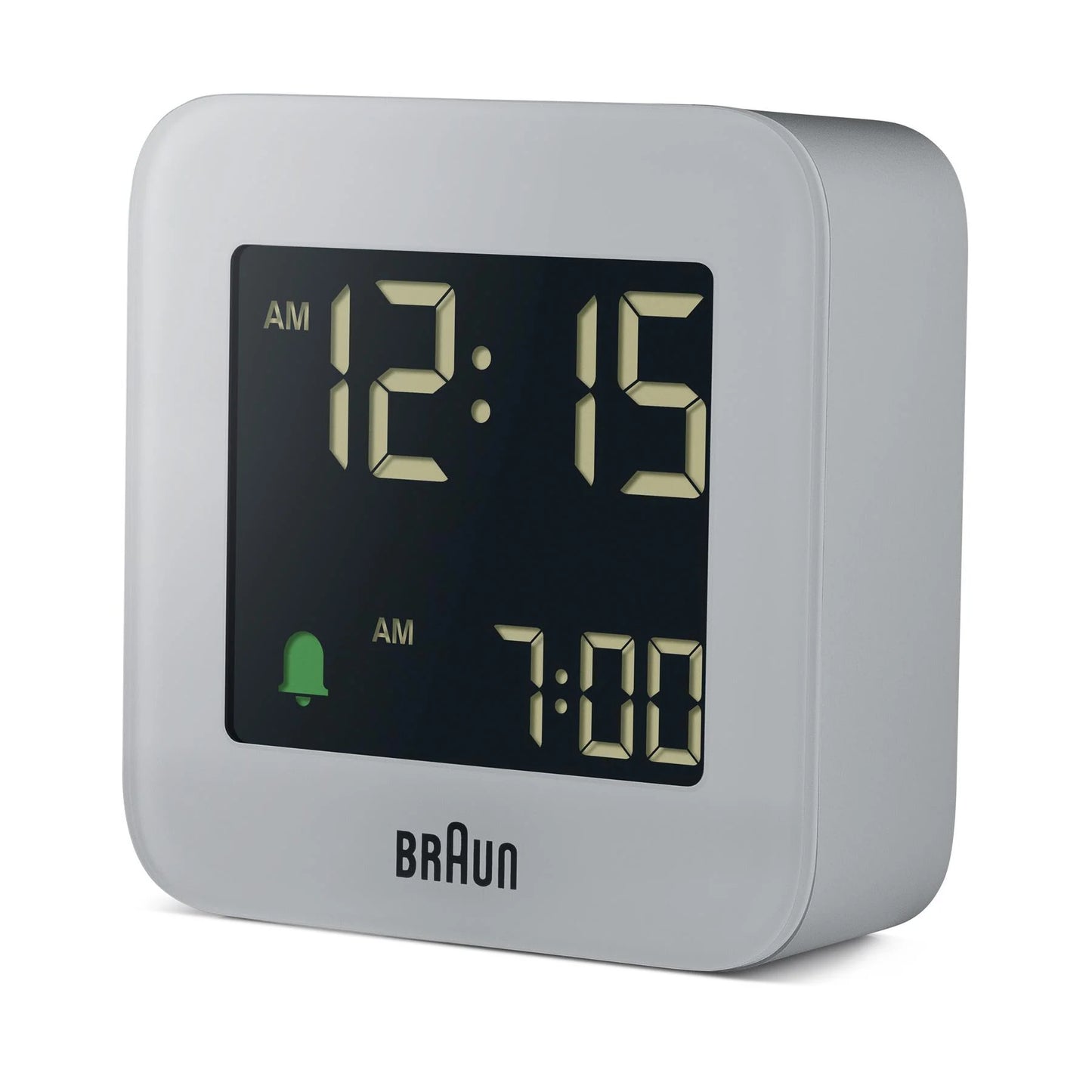 Braun BC08 Digital Travel Alarm Clock – Grey