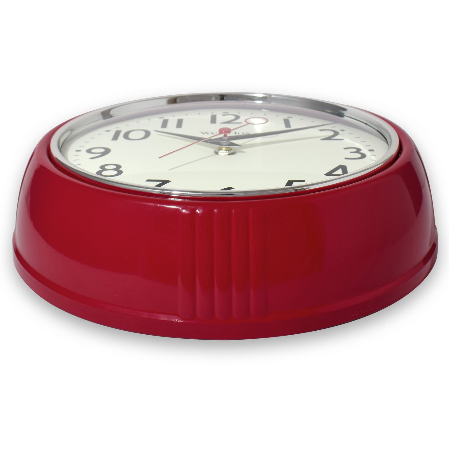 Westclox 1950 Retro 9.5" Extra Thick Round Wall Clock Red 32042R