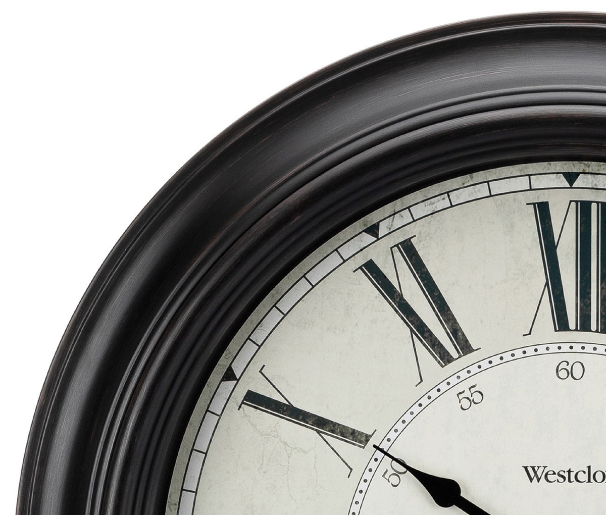 Westclox 24" Vintage Roman Numeral Wall Clock – Satin Black Finish