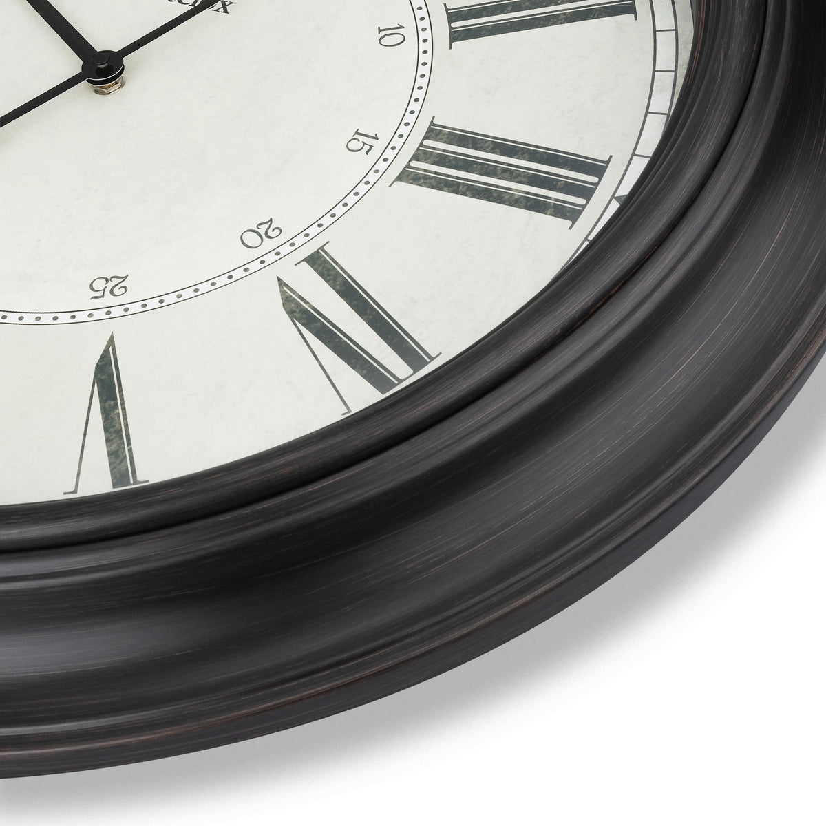 Westclox 24" Vintage Roman Numeral Wall Clock – Satin Black Finish