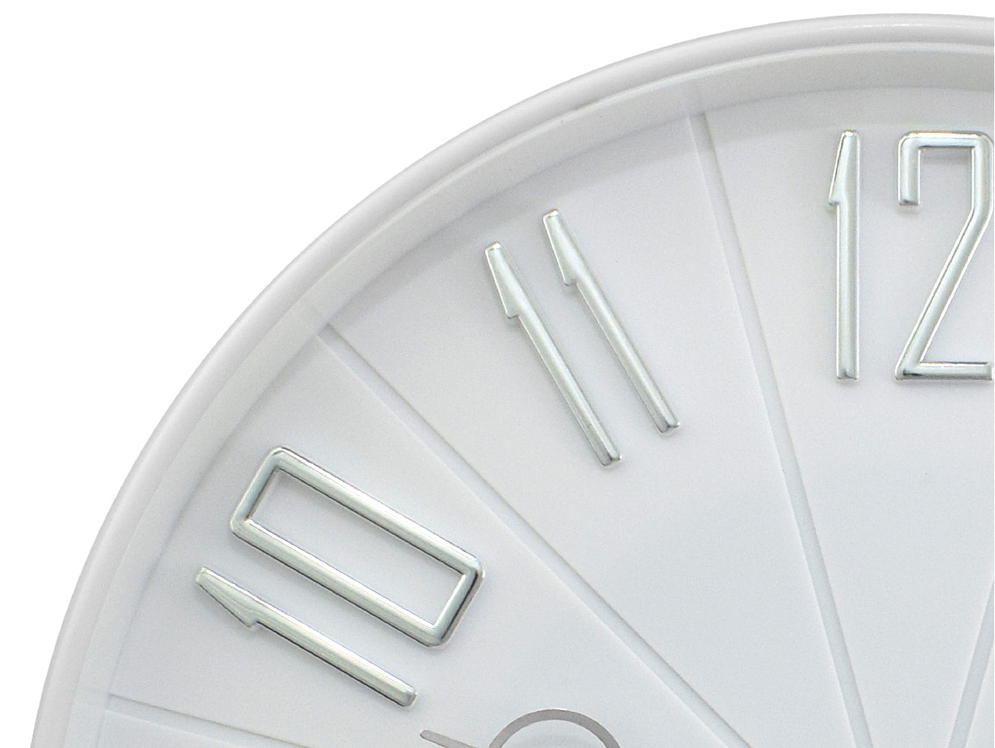 Westclox Modern White and Silver 12" Wall Clock