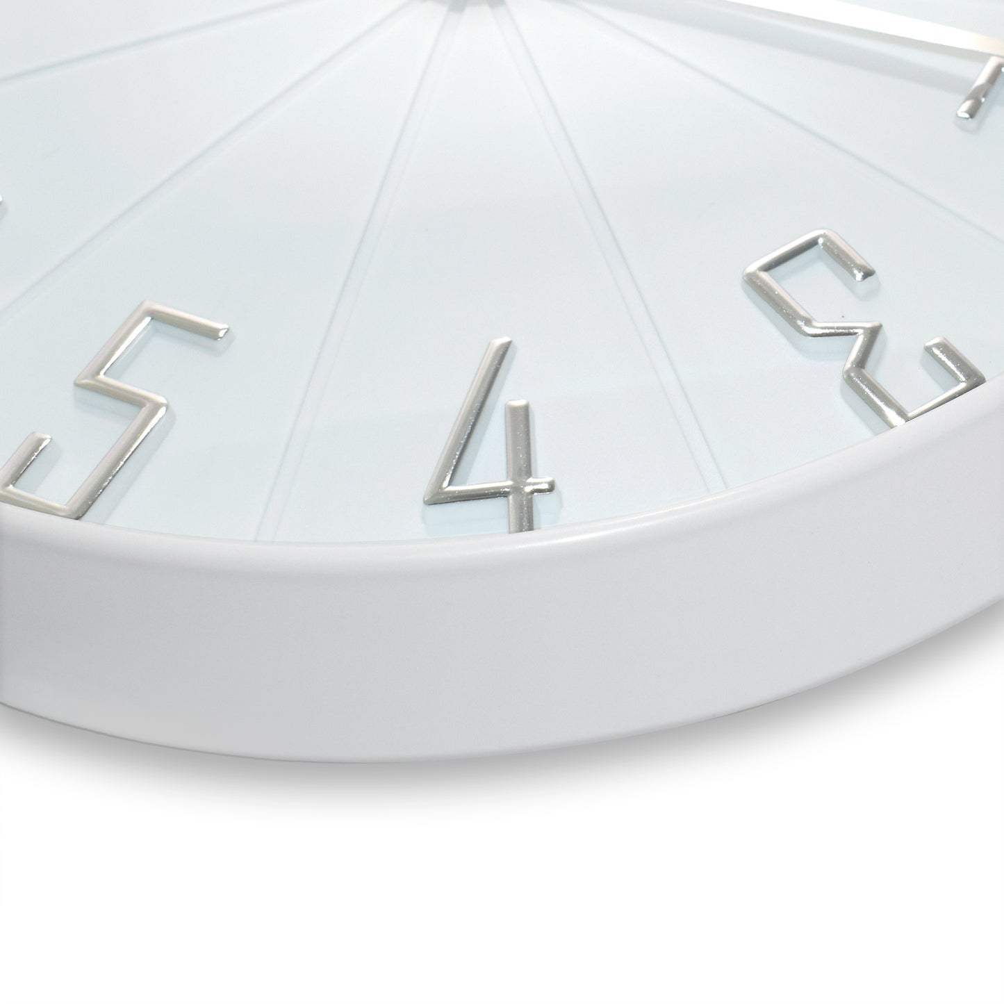Westclox Modern White and Silver 12" Wall Clock