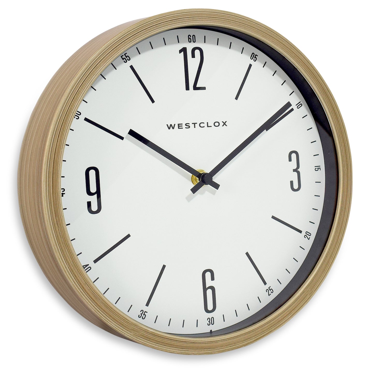 Westclox 10" Oak Round Wall Clock 32886O