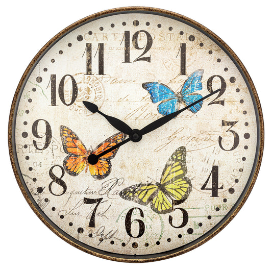 12" Butterfly Wall Clock