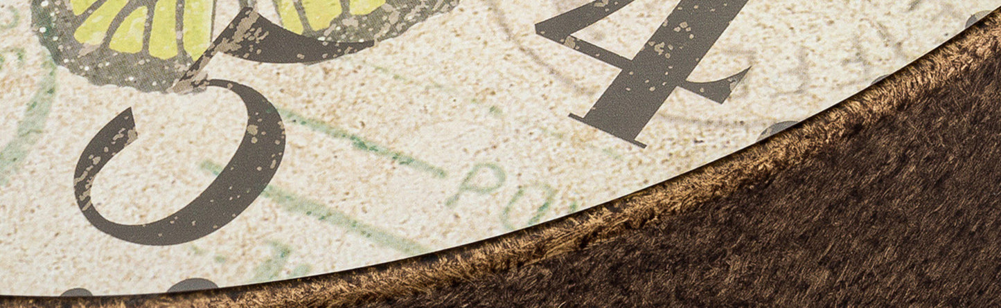 Westclox 12" Vintage Butterflies Wall Clock, Colorful Dial, Bronze Textured Finish, Glass Lens