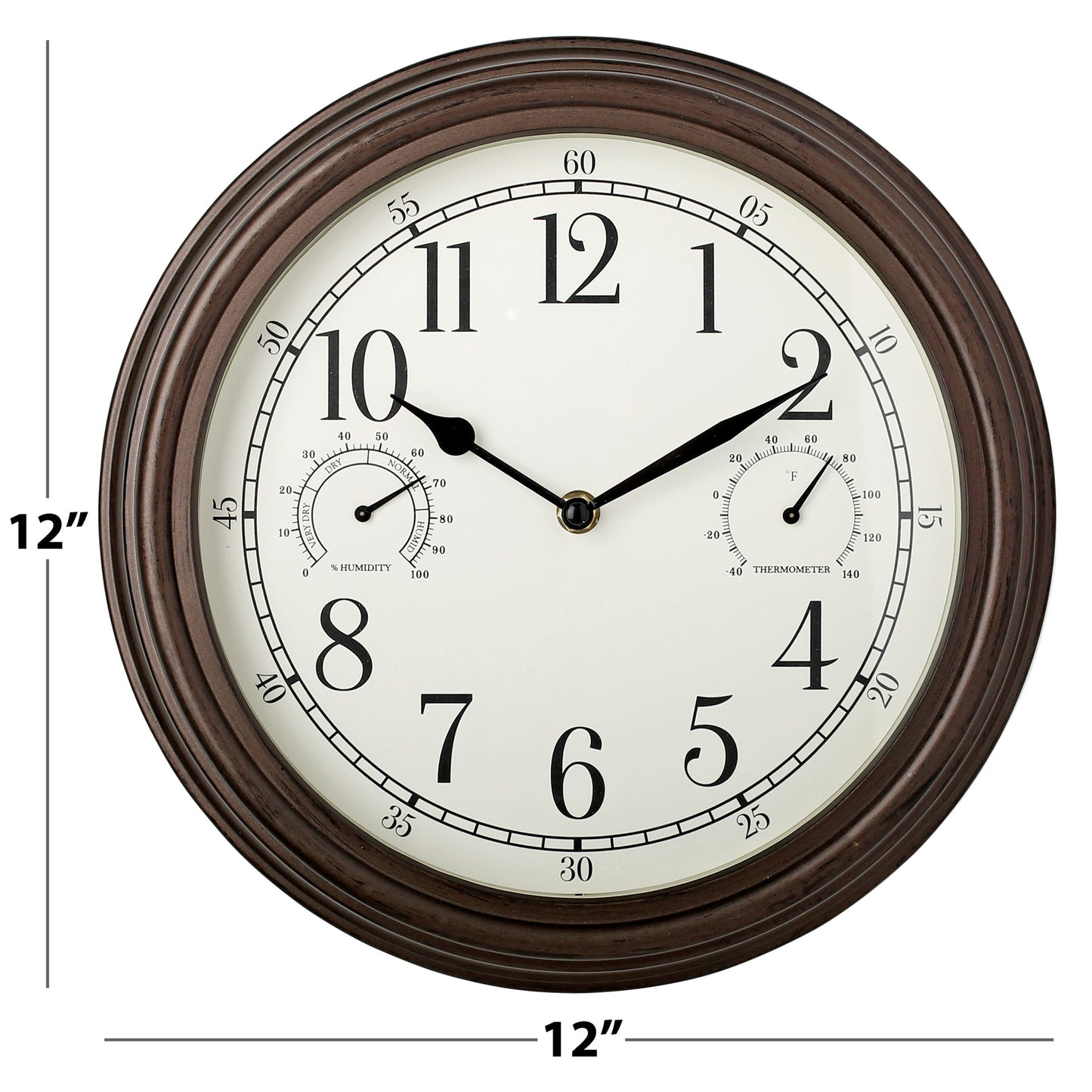 Westclox 12" Indoor Outdoor Wall Clock