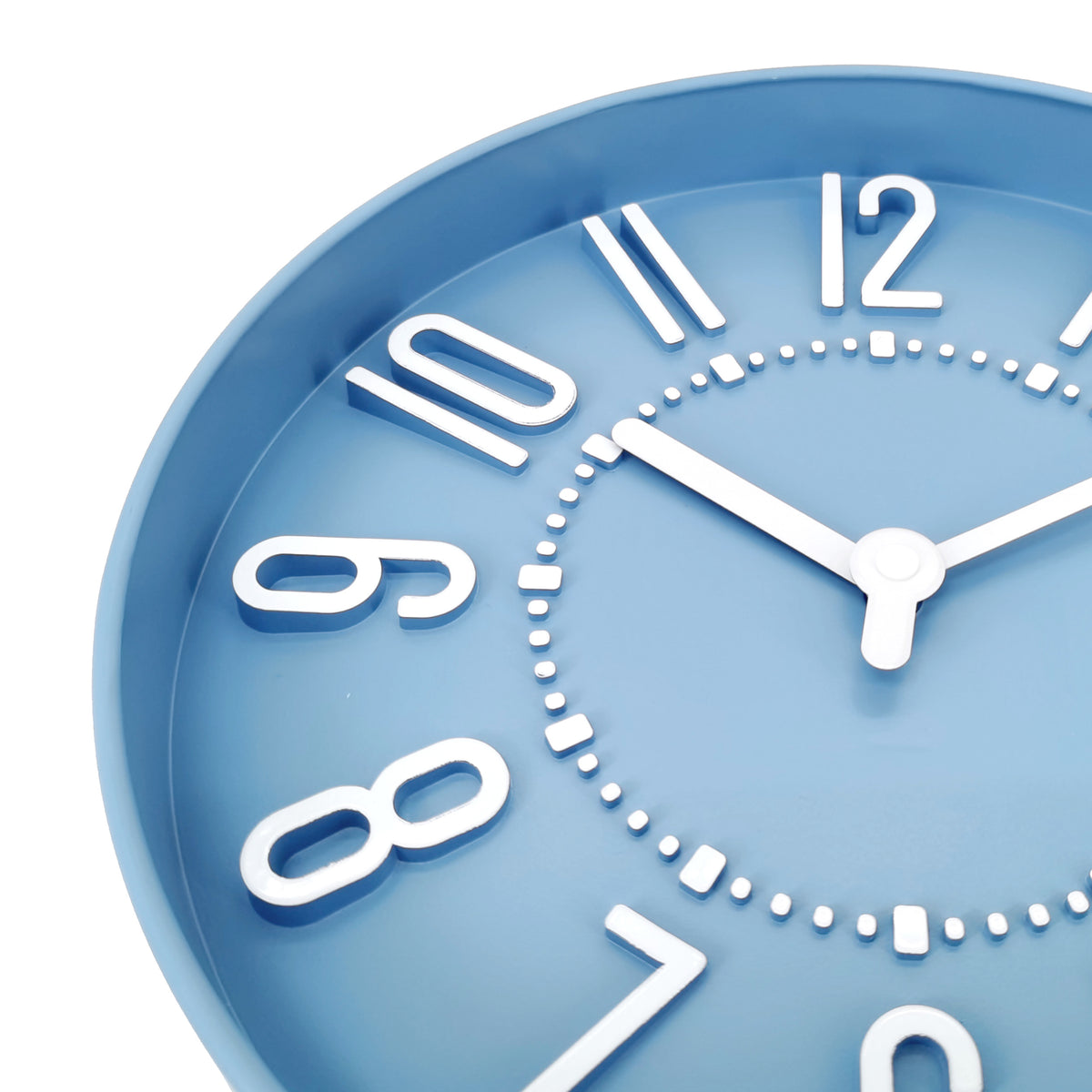 Westclox 10" Blue Raised Numbers Wall Clock – Easy-to-Read Analog Display
