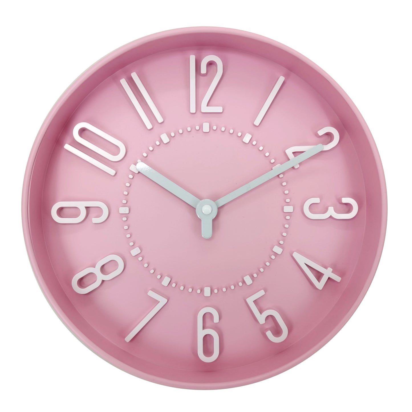 Westclox 10" Pink Raised Numbers Wall Clock – Easy-to-Read Analog Display