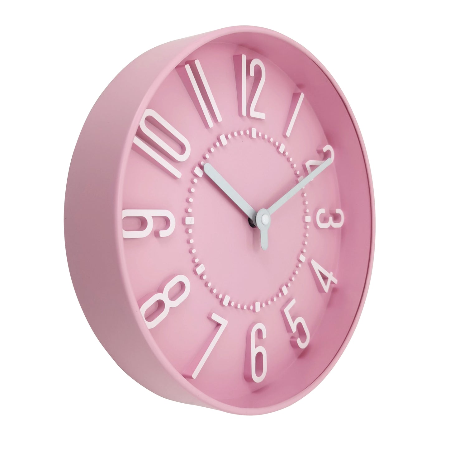 Westclox 10" Pink Raised Numbers Wall Clock – Easy-to-Read Analog Display