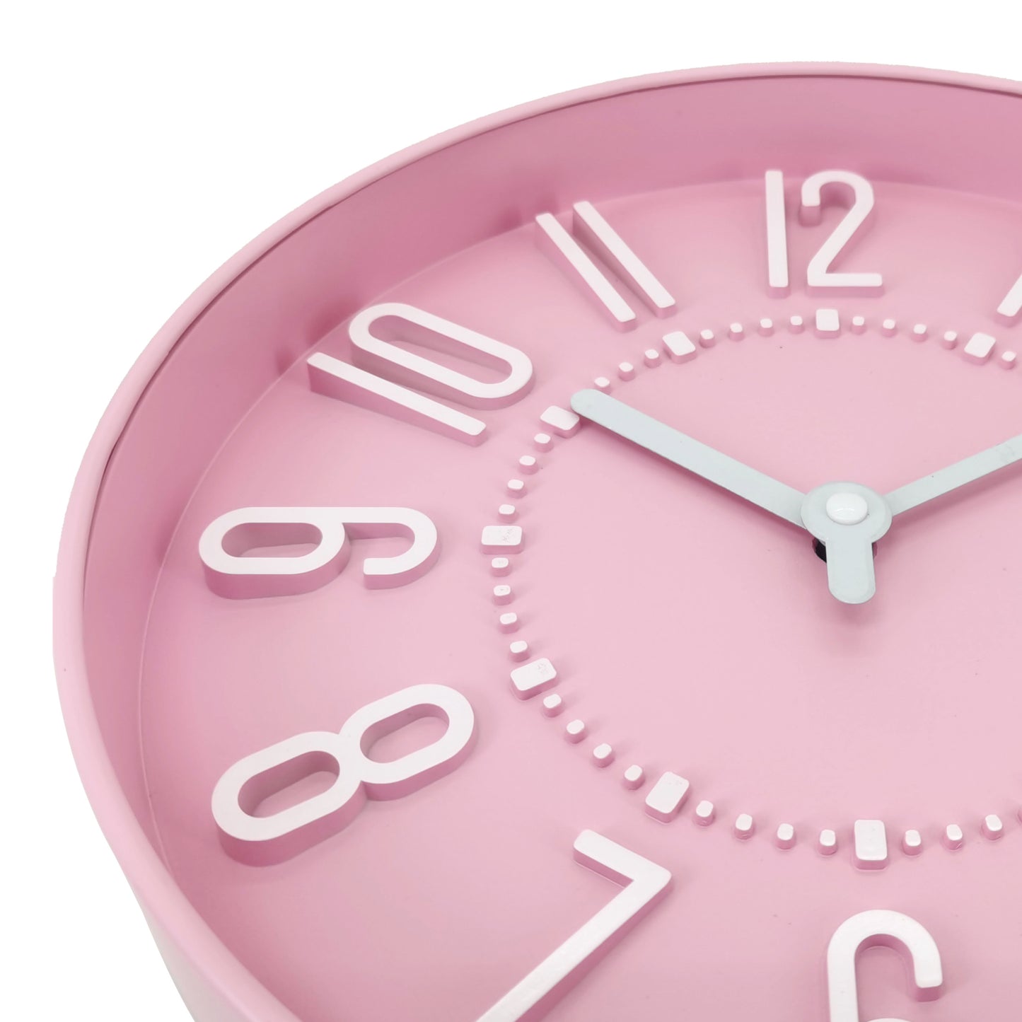 Westclox 10" Pink Raised Numbers Wall Clock – Easy-to-Read Analog Display