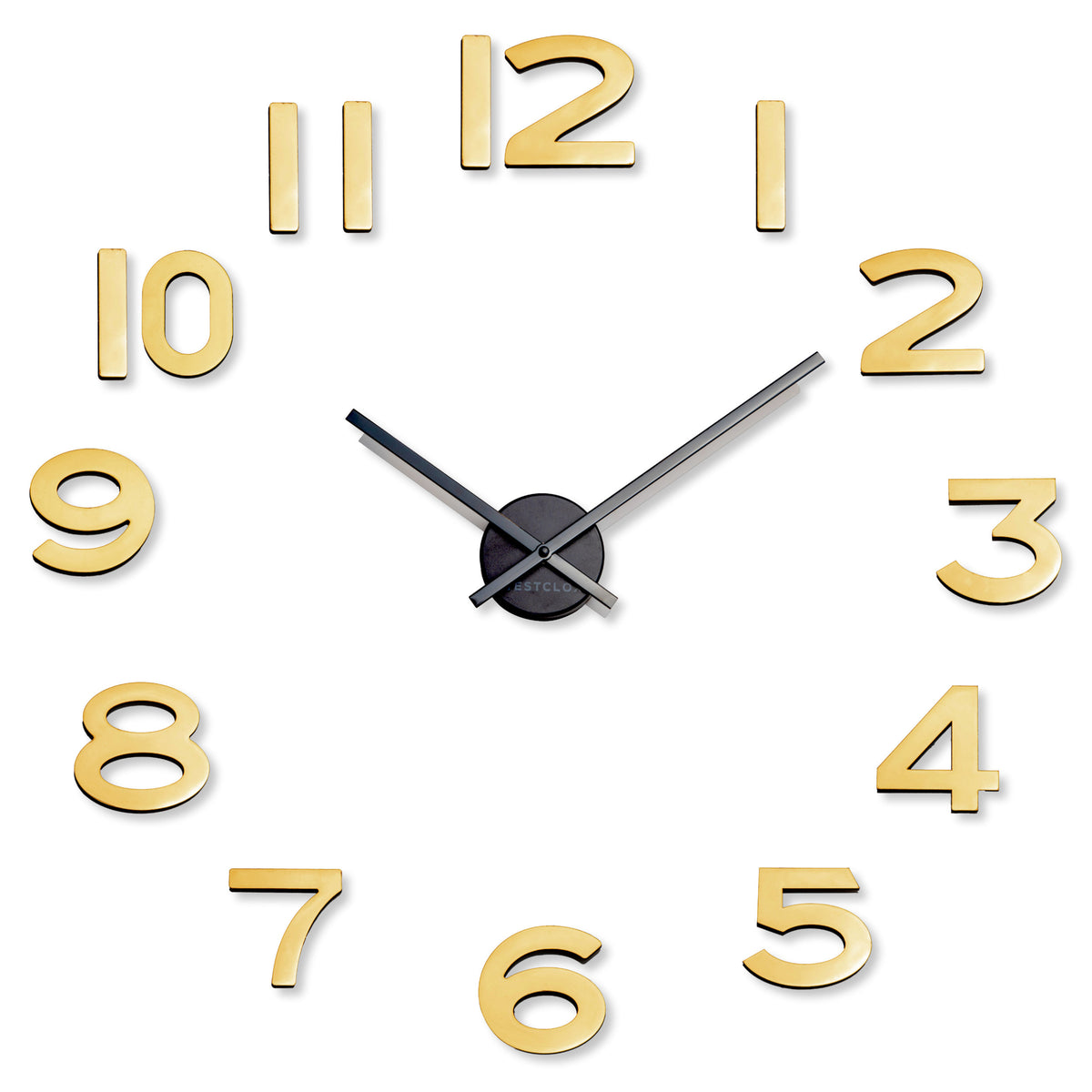 Westclox 30" Floating Numbers Wall Clock – Brass Finish DIY Wall Clock