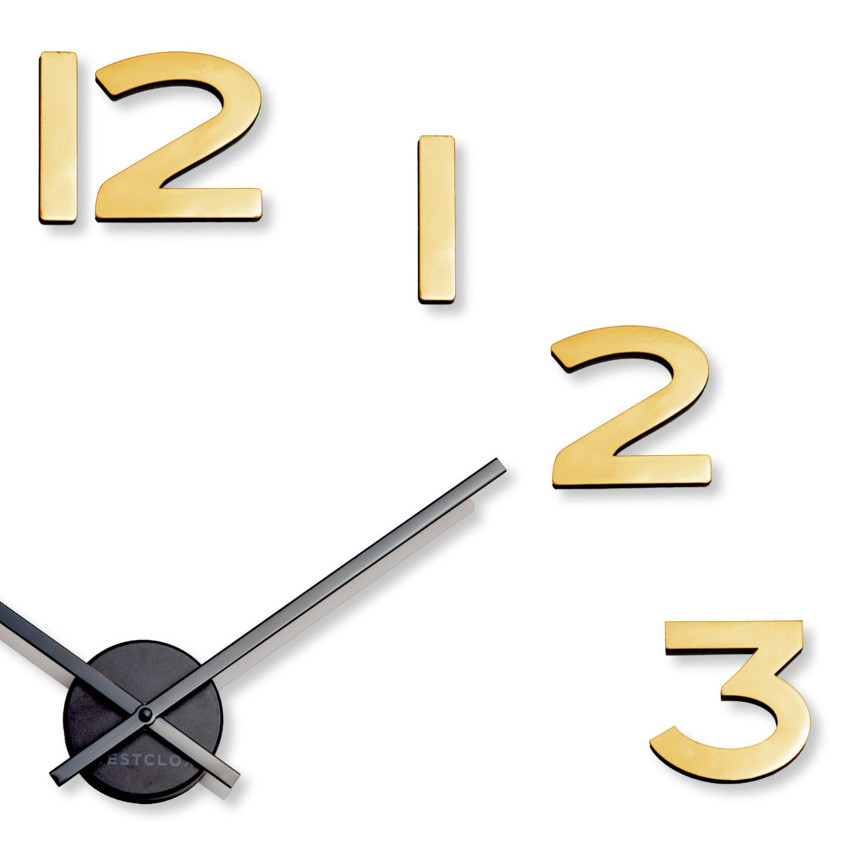 Westclox 30" Floating Numbers Wall Clock – Brass Finish DIY Wall Clock
