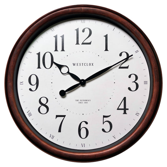 Westclox 20" Woodgrain Wall Clock