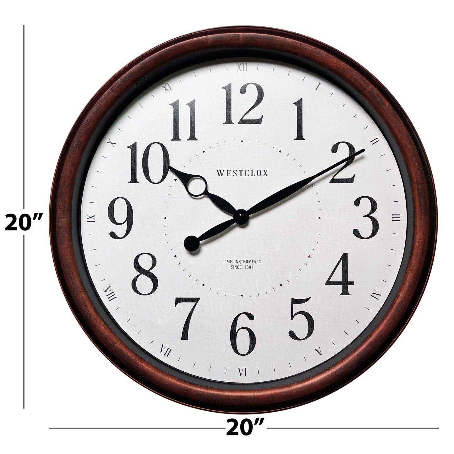 Westclox 20" Woodgrain Wall Clock