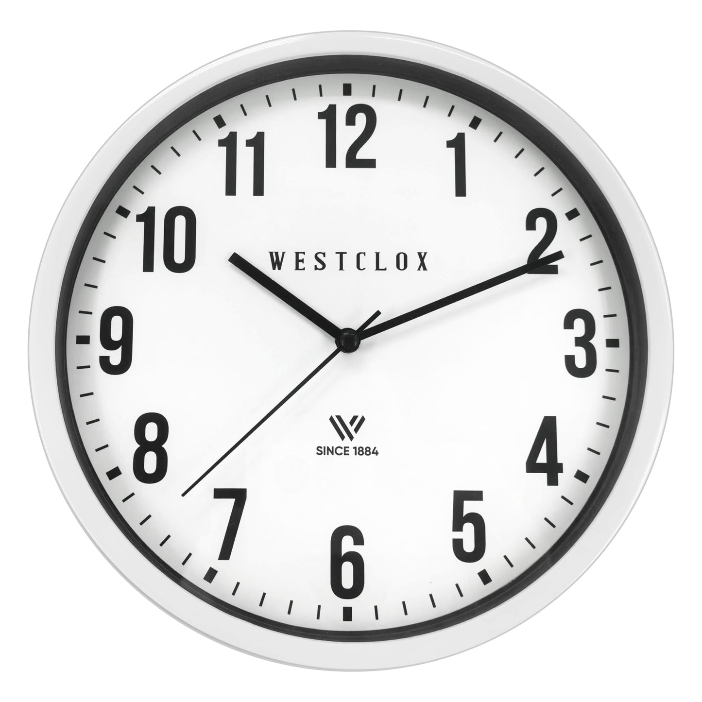 Westclox 9" Basic White Wall Clock – Easy-to-Read Dial