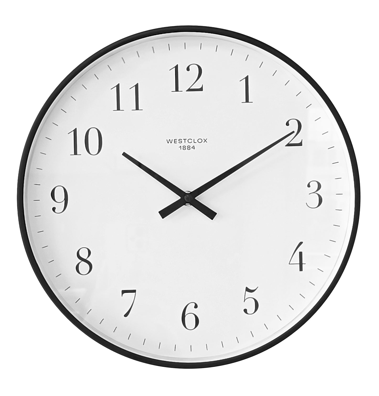 Westclox 12" Basic Black Wall Clock – Easy-to-Read Dial