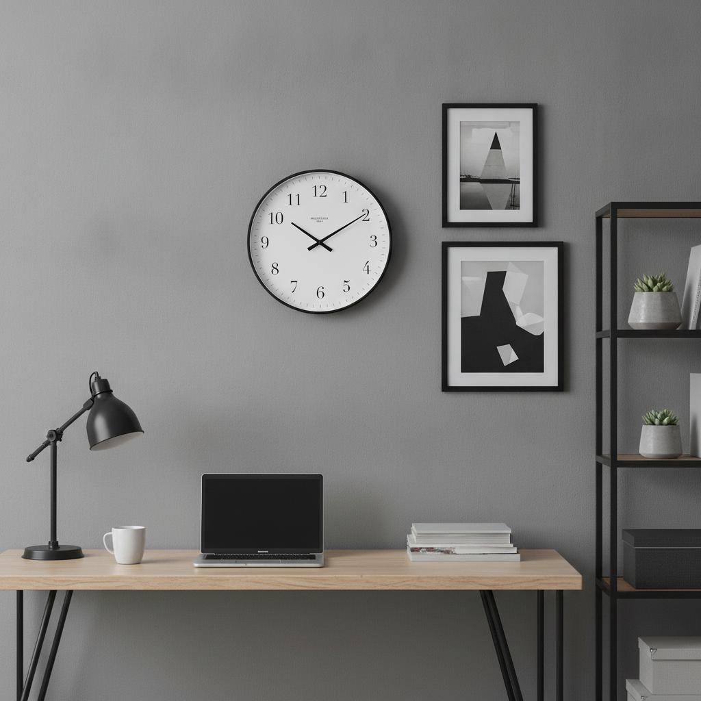 Westclox 12" Basic Black Wall Clock – Easy-to-Read Dial
