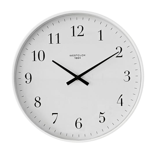 Westclox 12" Basic White Wall Clock – Easy-to-Read Dial