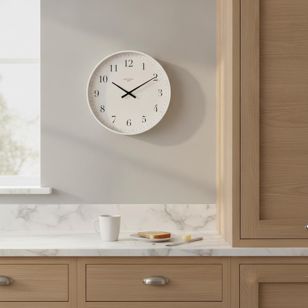 Westclox 12" Basic White Wall Clock – Easy-to-Read Dial