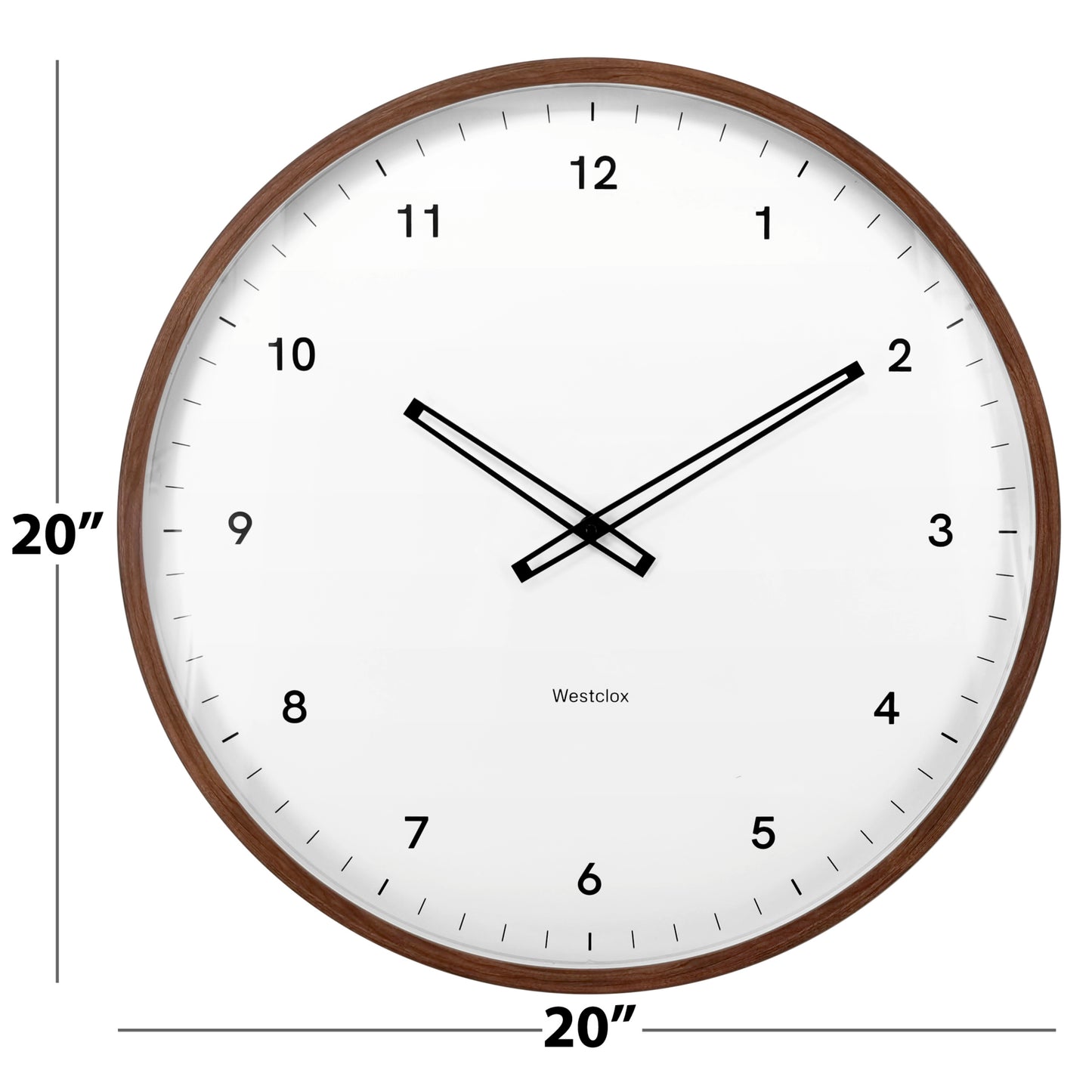 Westclox 20" Contemporary Woodgrain Wall Clock – Minimalist Natural Style