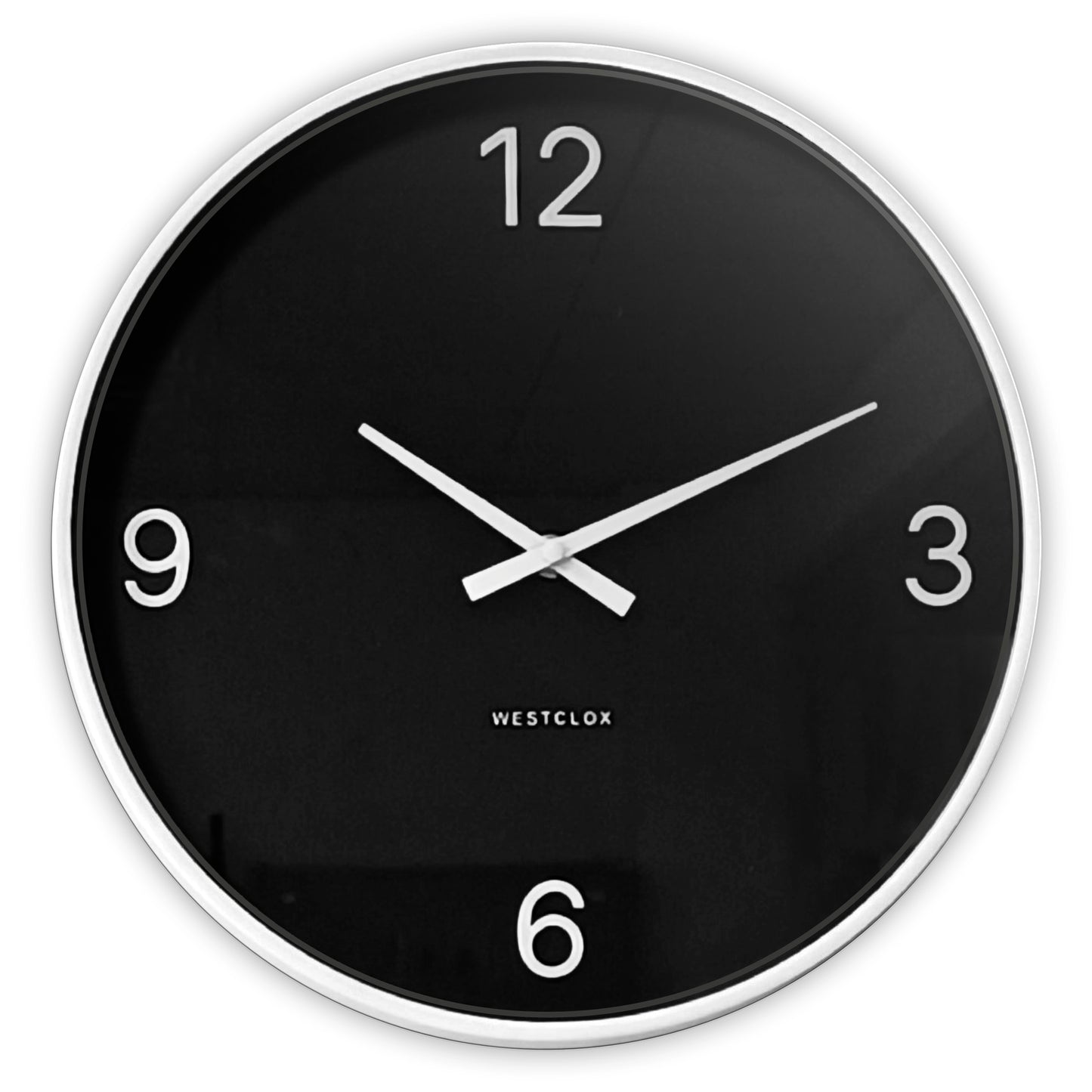 Westclox 20" Contemporary Black & White Wall Clock – Minimalist Dial