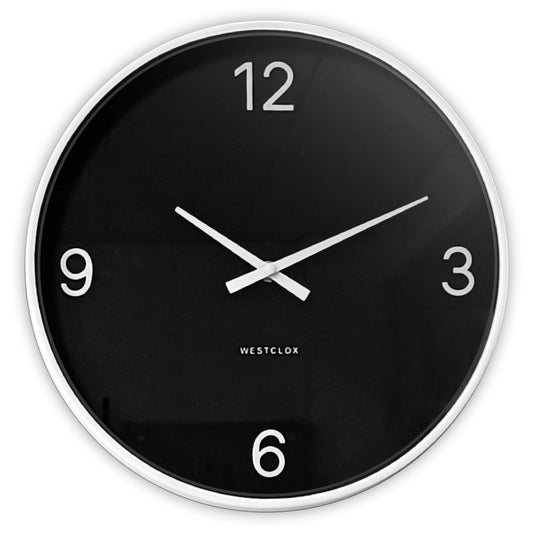 Westclox 20" Contemporary Black & White Wall Clock – Minimalist Dial