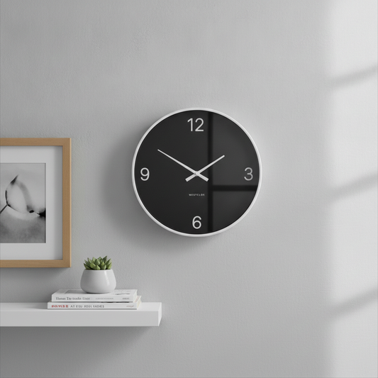 Westclox 12" Contemporary Black & White Wall Clock – Minimalist Dial