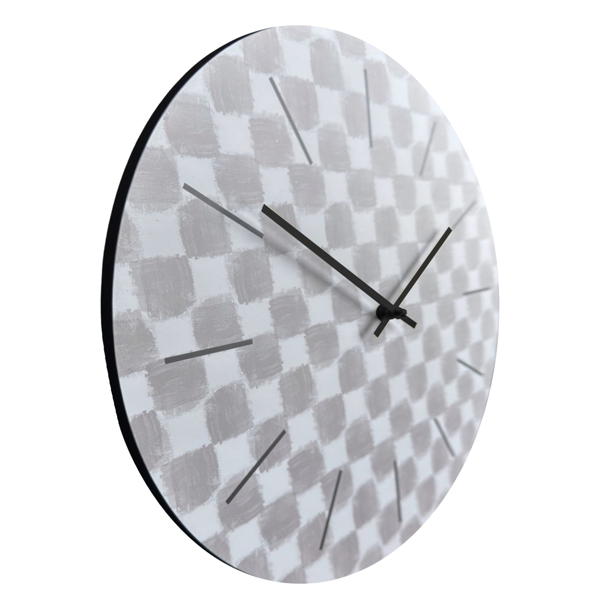 Westclox 15.5" Wall Clock – Light Gray Checkered Dial Analog Wall Clock