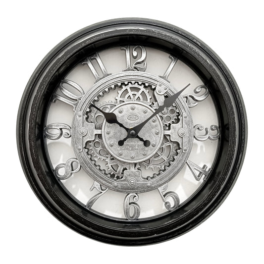 Westclox 12" Gears Wall Clock – Vintage Inspired Wall Clock with Decorative 3D Gears