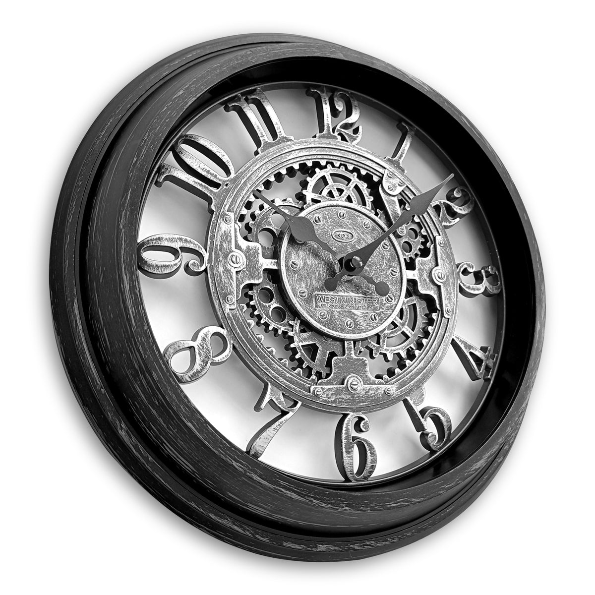 Westclox 12" Gears Wall Clock – Vintage Inspired Wall Clock with Decorative 3D Gears