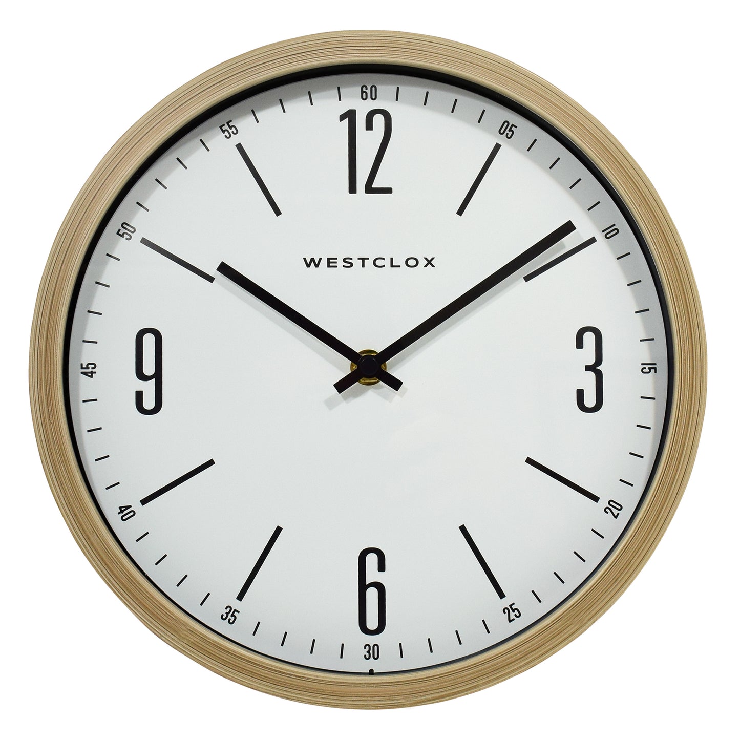 Westclox 10" Oak Round Wall Clock 32886O
