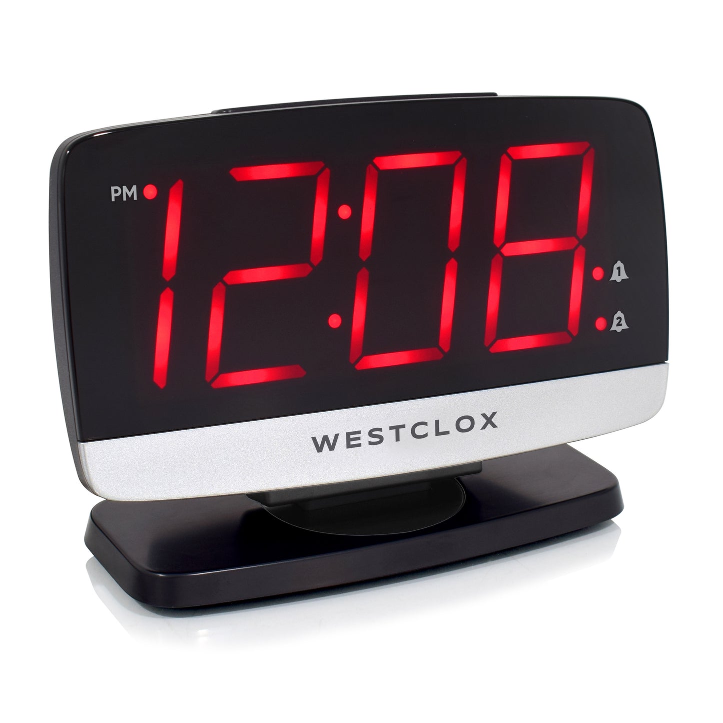 Westclox 1.8" Tilt & Swivel LED Alarm Clock with USB Charging