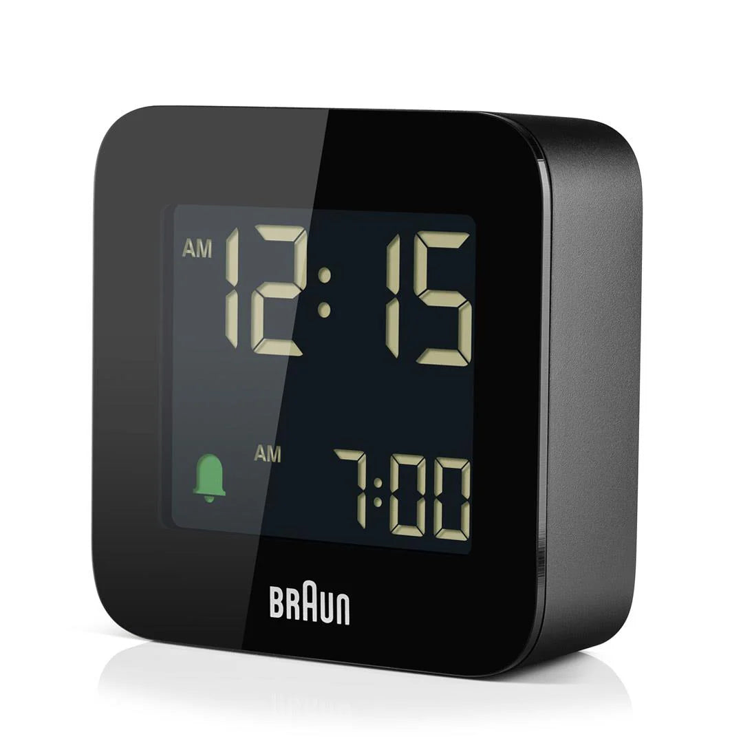 Braun BC08 Digital Travel Alarm Clock – Black