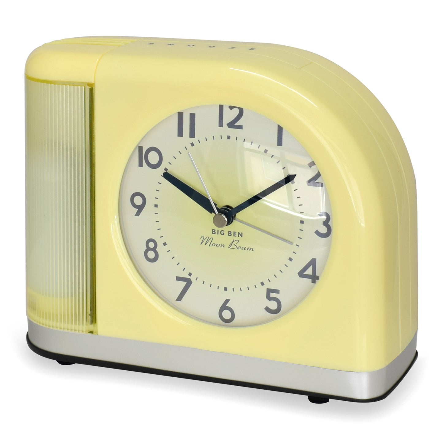 Big Ben Classic Moonbeam Retro Alarm Clock, Light & Bell Alarm, USB Charging, Yellow